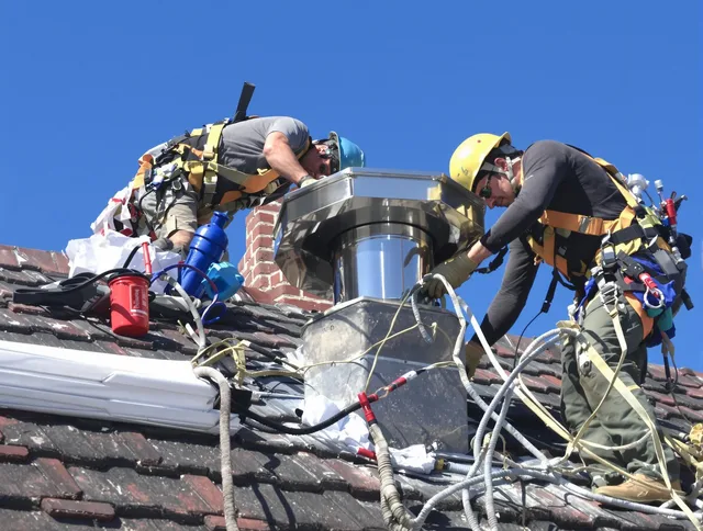 Protective chimney cap installed by Highland Chimney Sweep in Highland, CA