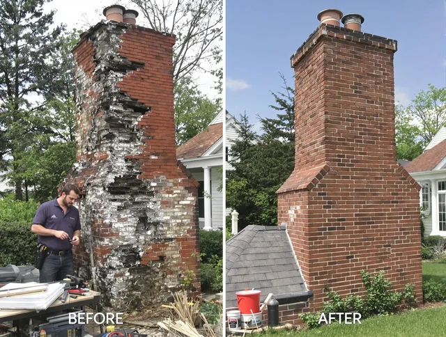 Highland Chimney Sweep performing a full chimney restoration in Highland, CA