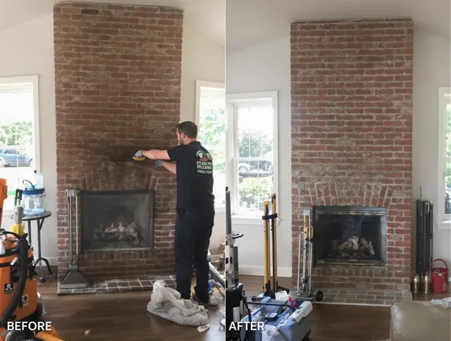 Finished chimney sweeping service by Highland Chimney Sweep in Highland, CA