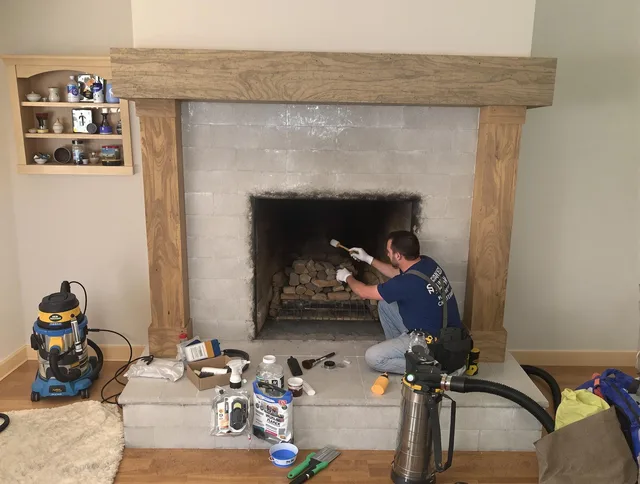 Detailed creosote removal process by Highland Chimney Sweep in Highland, CA