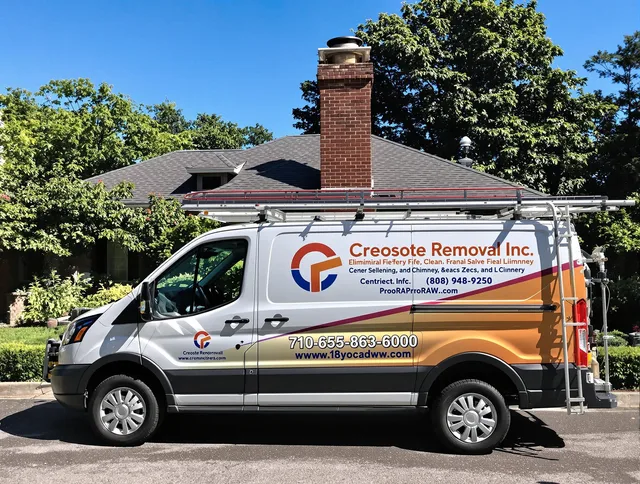 Highland Chimney Sweep technician removing creosote safely in Highland, CA