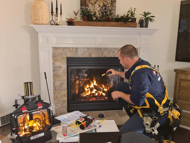 Safety-focused fireplace inspection by Highland Chimney Sweep in Highland, CA